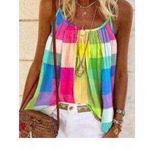 Colorful Striped Women's Top